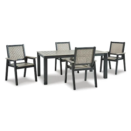 Contemporary Outdoor Dining Set