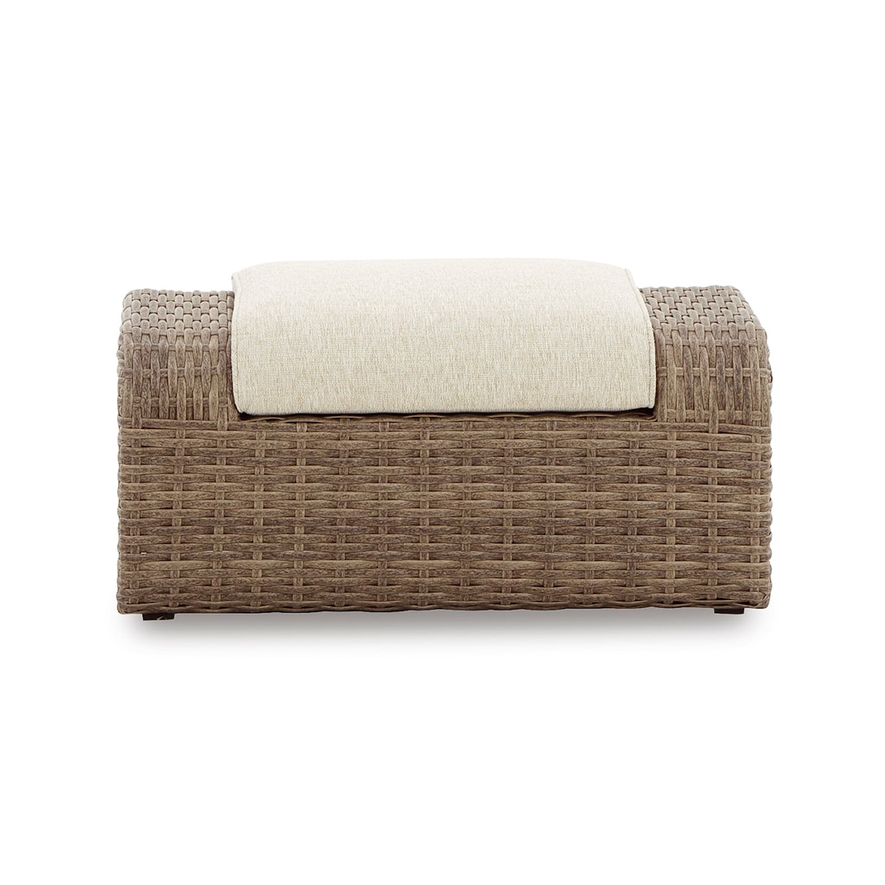 Ashley Furniture Signature Design Sandy Bloom Outdoor Ottoman with Cushion