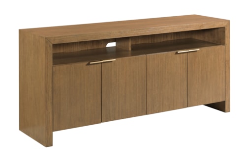 Contemporary 4-Door Entertainment Console