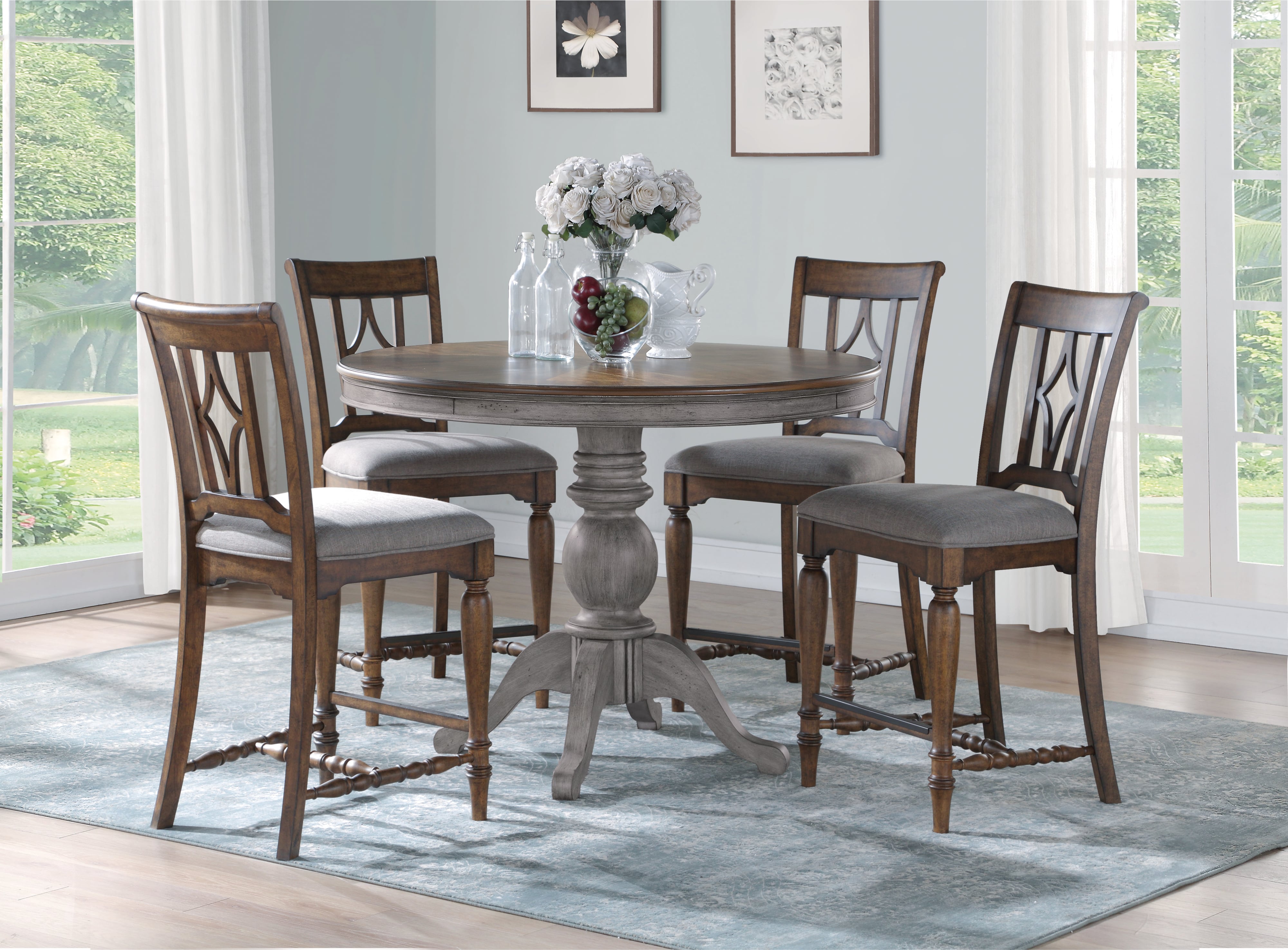 Counter Height Pedestal Table