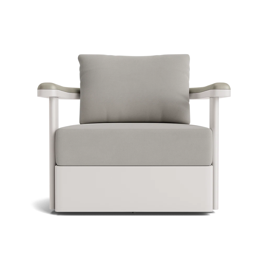Barrel-Back Swivel Lounge Chair