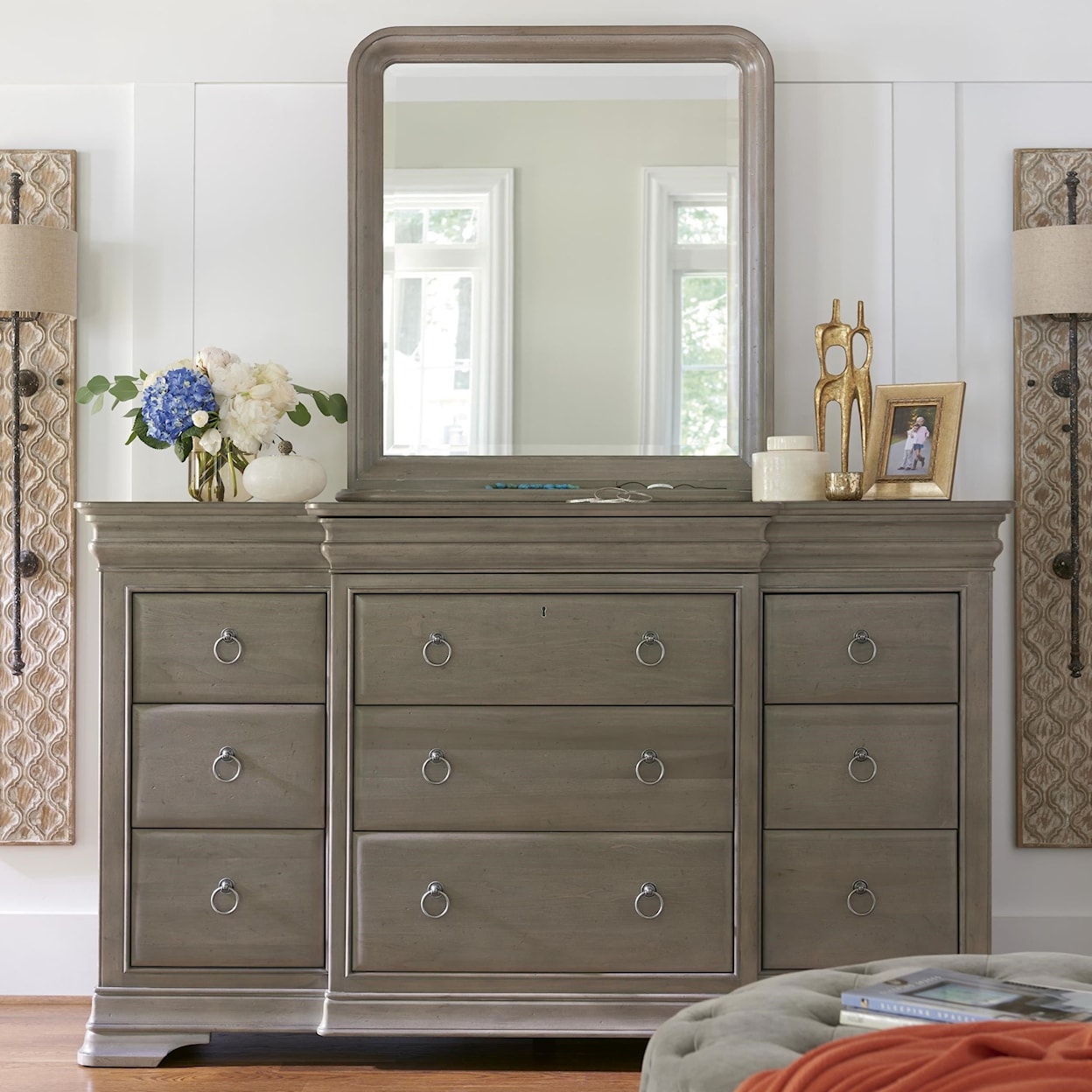 Universal Reprise Dresser and Mirror