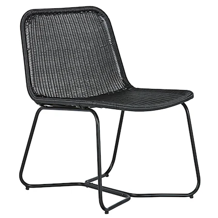 Black Wicker Indoor/Outdoor Accent Chair
