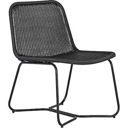 Black Wicker Indoor/Outdoor Accent Chair