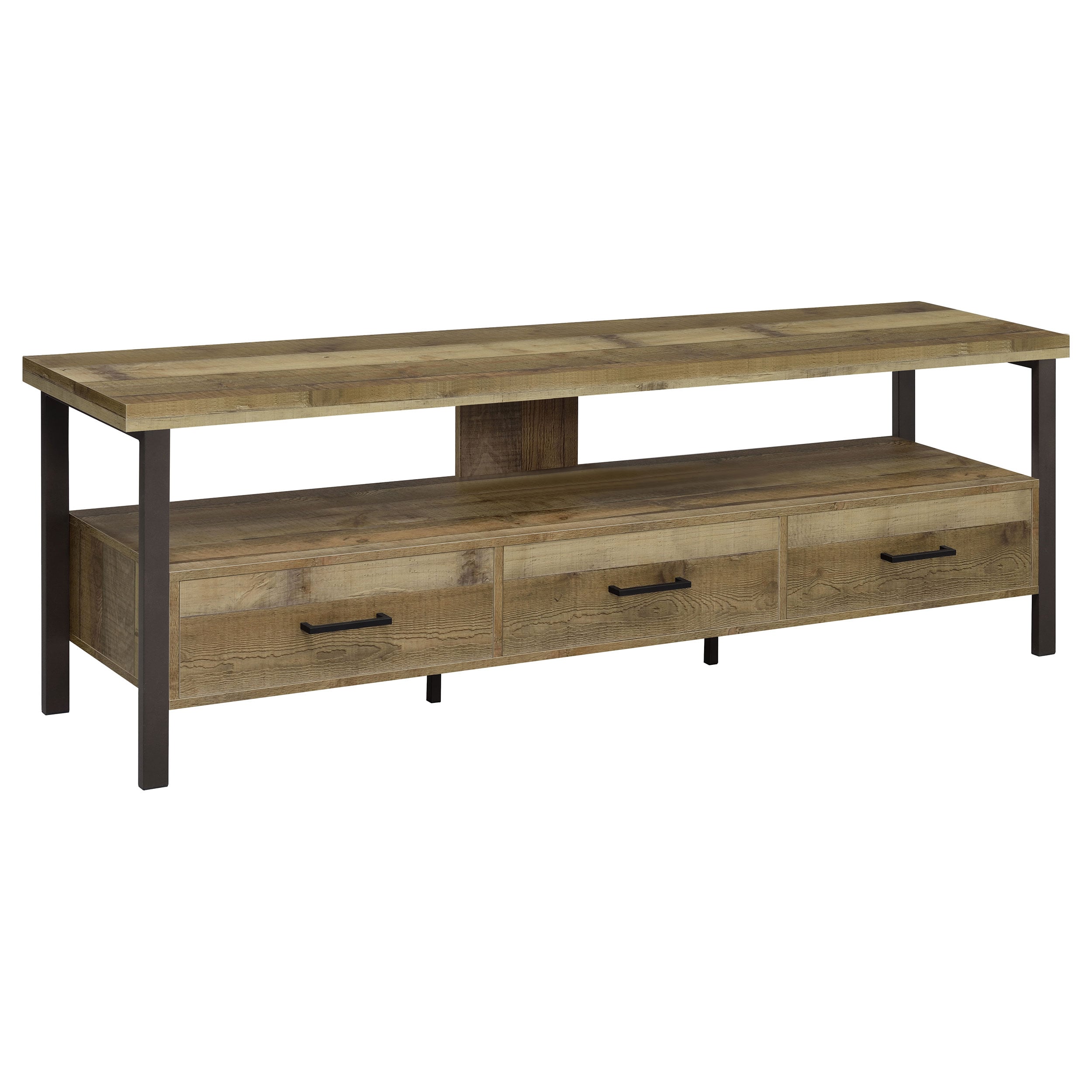 Ruston 71&amp;quot; 3-drawer TV Console Pine