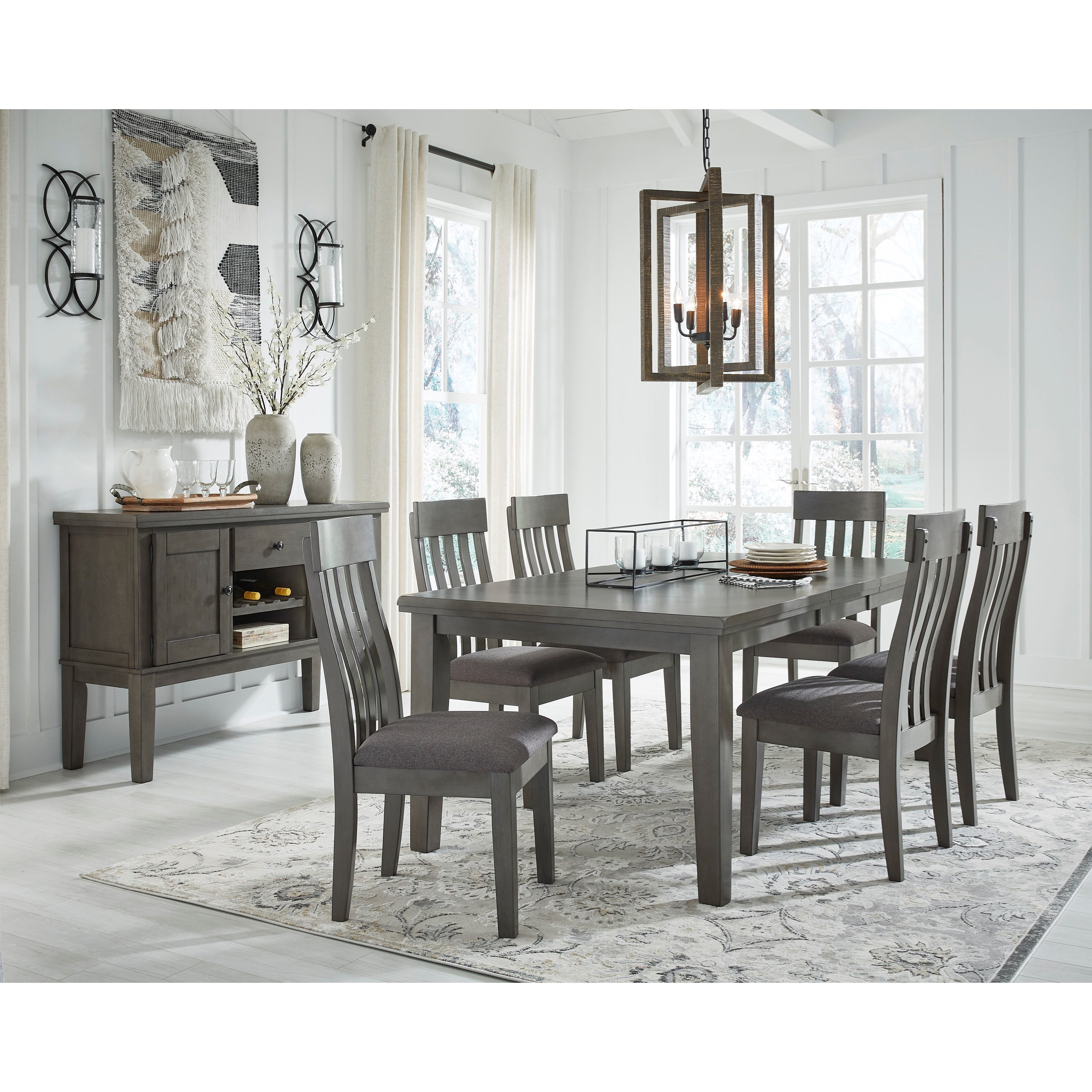 ashley furniture gray dining table