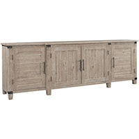 Rustic Farmhouse 96" Console Table with Doors