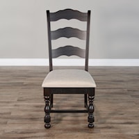 Transitional Side Chair with Turned Legs