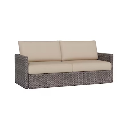 Outdoor Wicker 2-Cushion Sofa