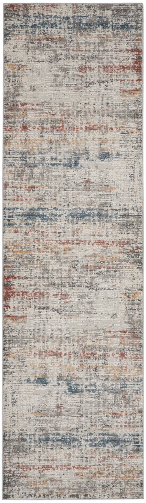 2'2" x 7'6" Light Grey Multi Runner Rug