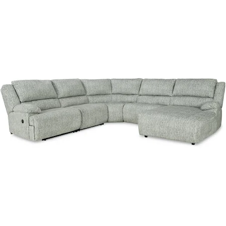 5-Piece Reclining Sectional with Chaise