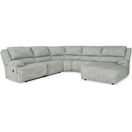 5-Piece Reclining Sectional with Chaise