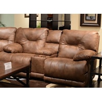 Power Lay Flat Reclining Console Loveseat with Cupholders