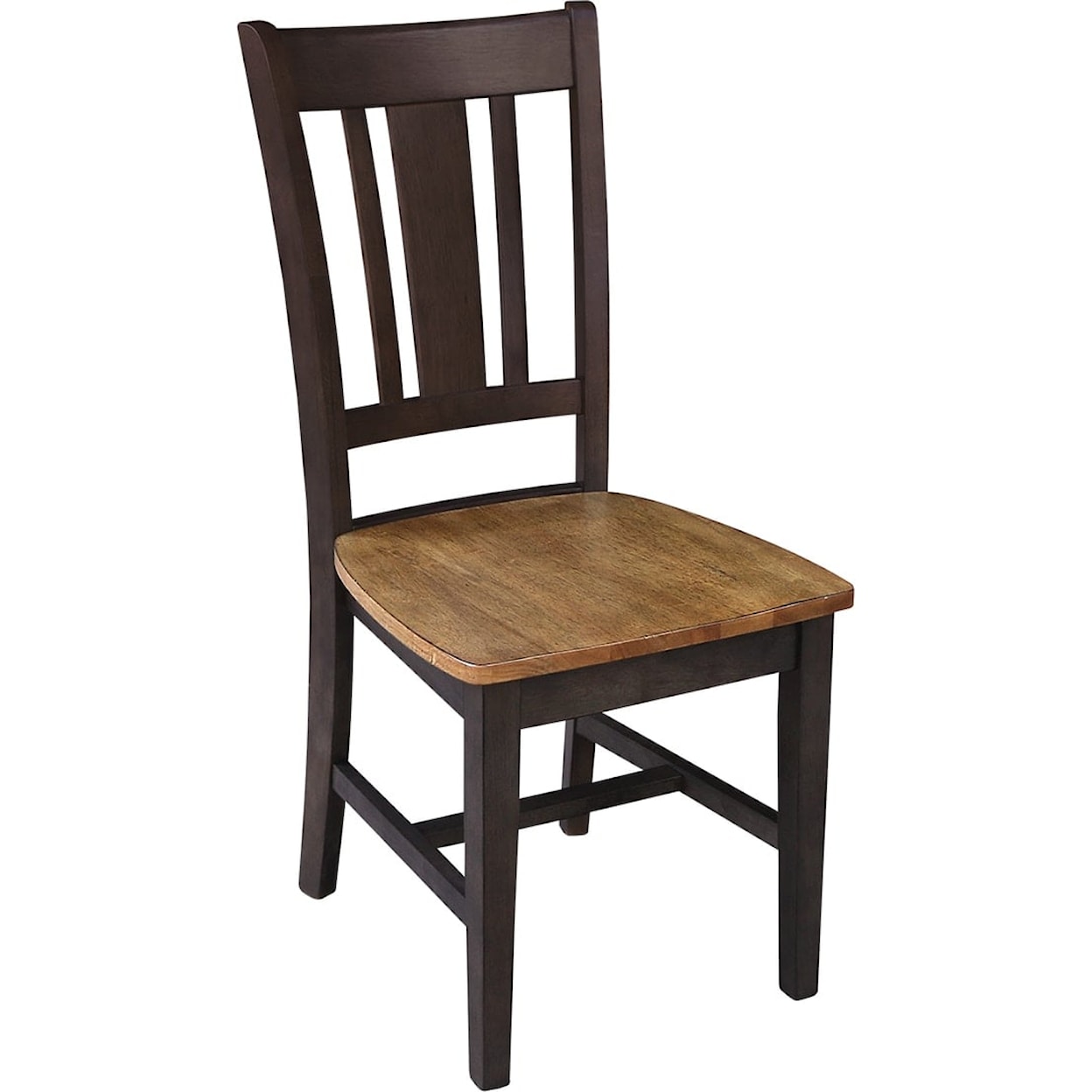 John Thomas Dining Essentials San Remo Side Chair in Hickory/Coal