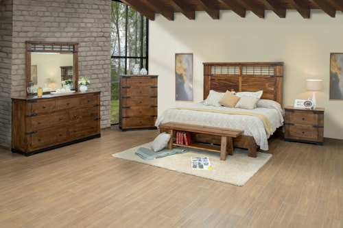 Rustic 6-Piece Queen Bedroom Set