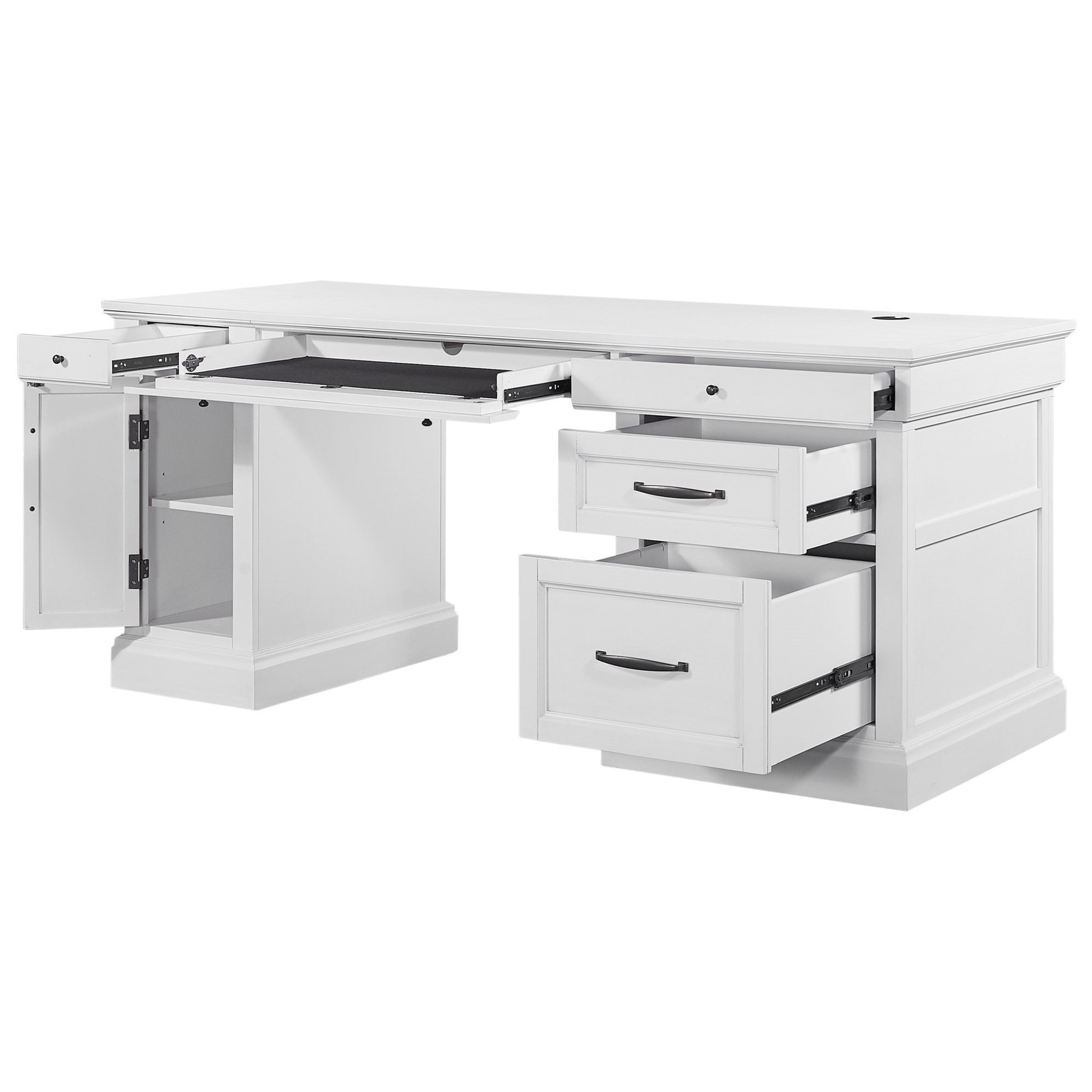 Parker House Shoreham SHO4803EFW Pedestal Desk Westrich Furniture