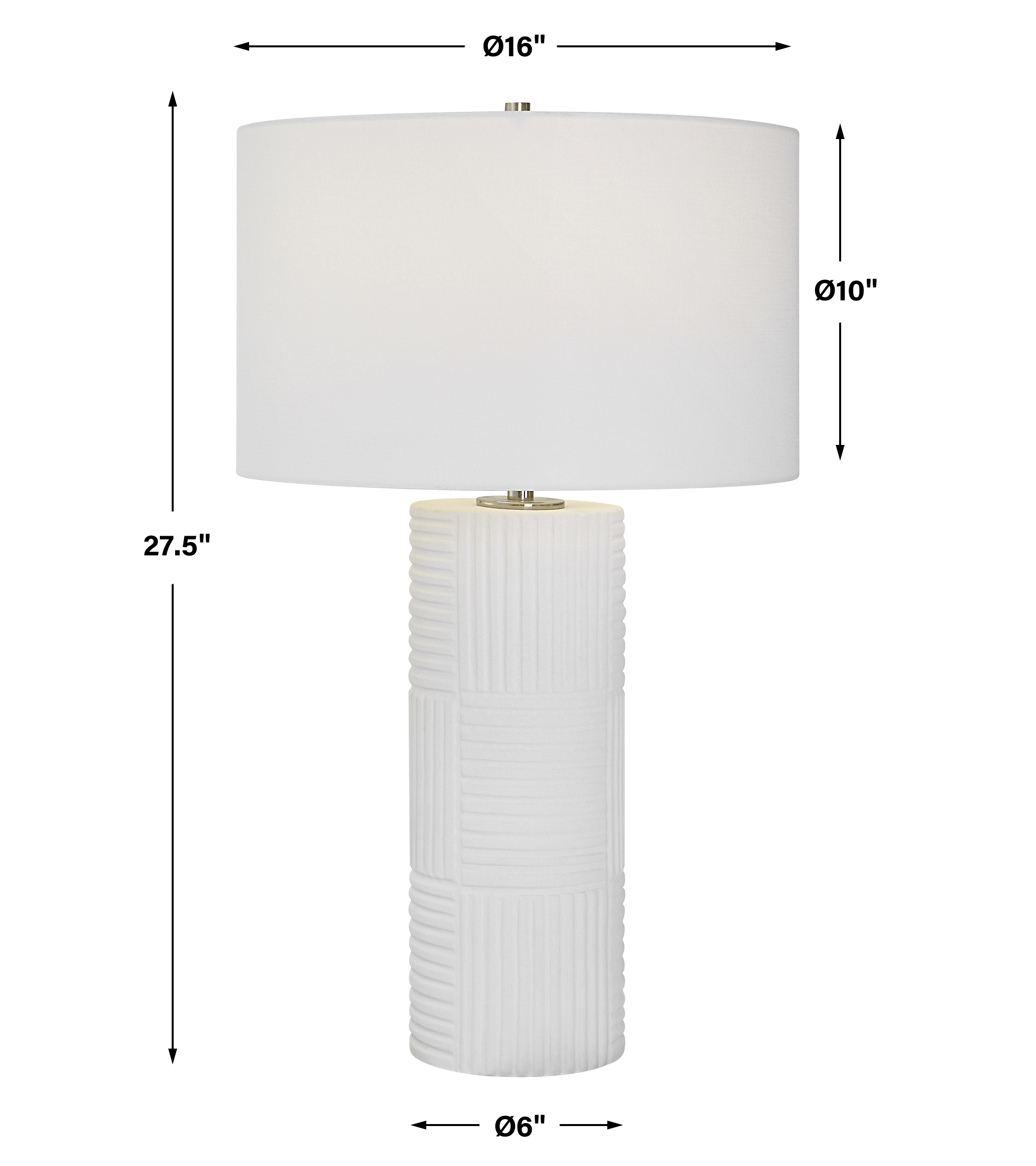 Uttermost Patchwork Patchwork White Table Lamp