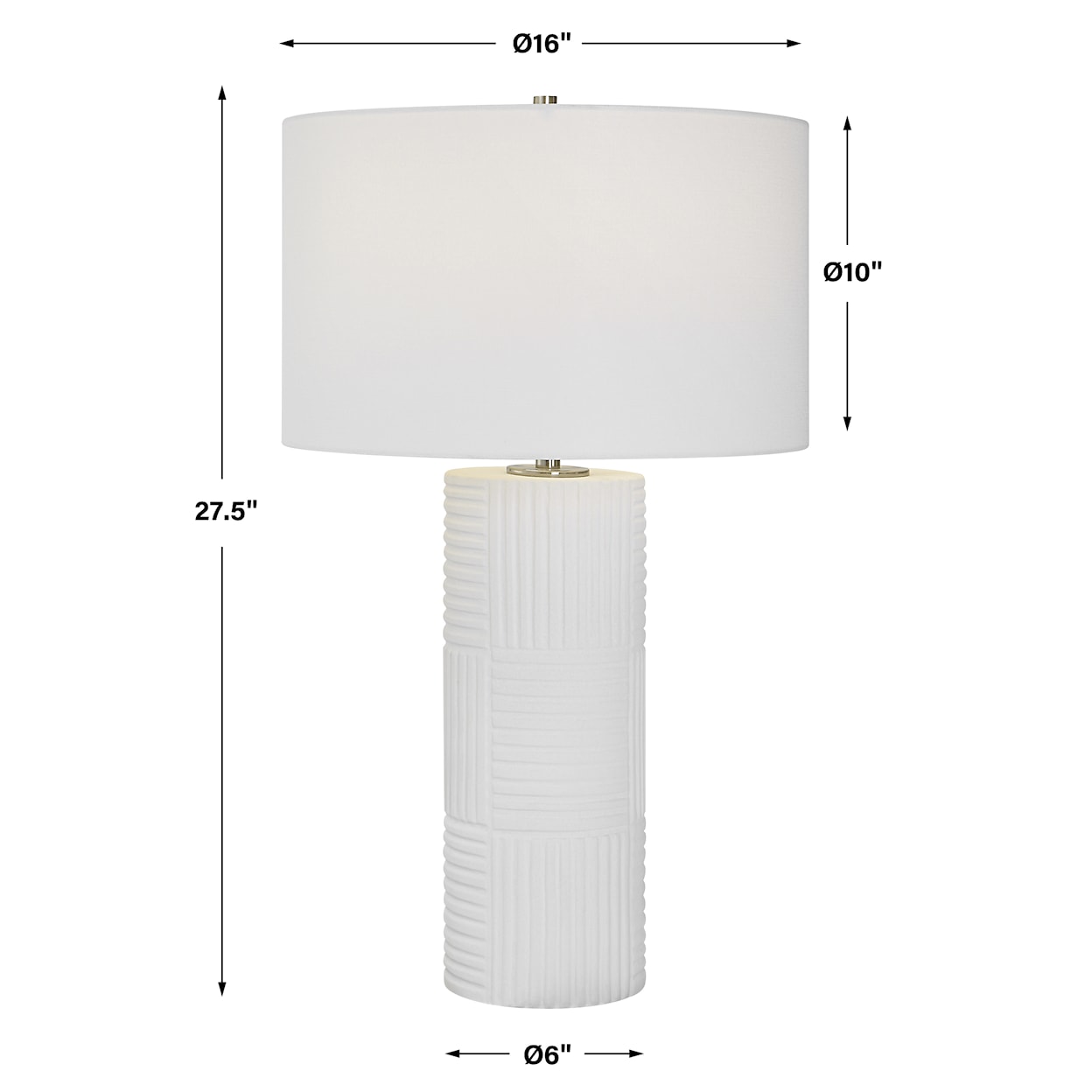 Uttermost Patchwork Patchwork White Table Lamp