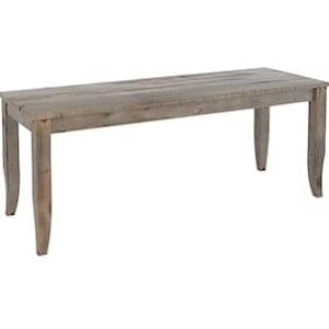 Farmhouse Dining Bench with Distressed Wood Finish