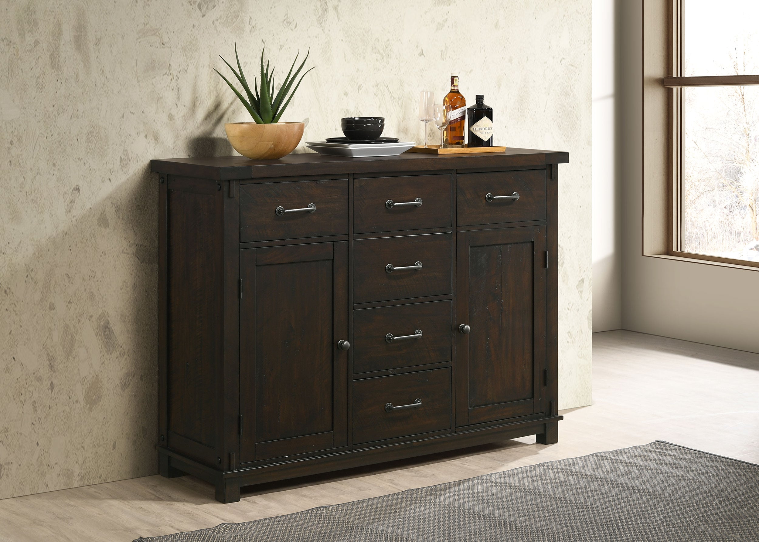 6-drawer Sideboard Buffet Cabinet