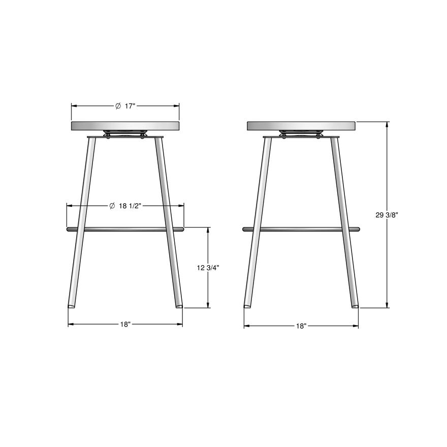 Amisco Skyla Bar Height Swivel Stool