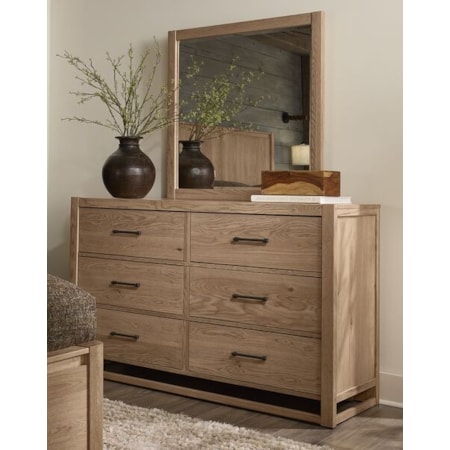 6-Drawer Dresser with Mirror