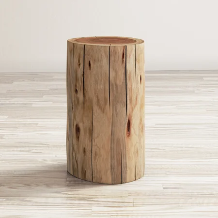 Hardwood Stump Accent Table