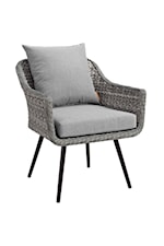 Modway Endeavor 3 Piece Outdoor Patio Wicker Rattan Armchair and Coffee Table Set