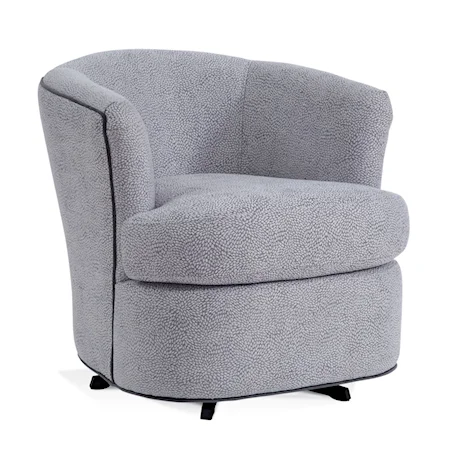 Transitional Accent Swivel Tub Chair