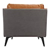 Moe's Home Collection Messina Messina Leather Arm Chair Cigare Tan Leather