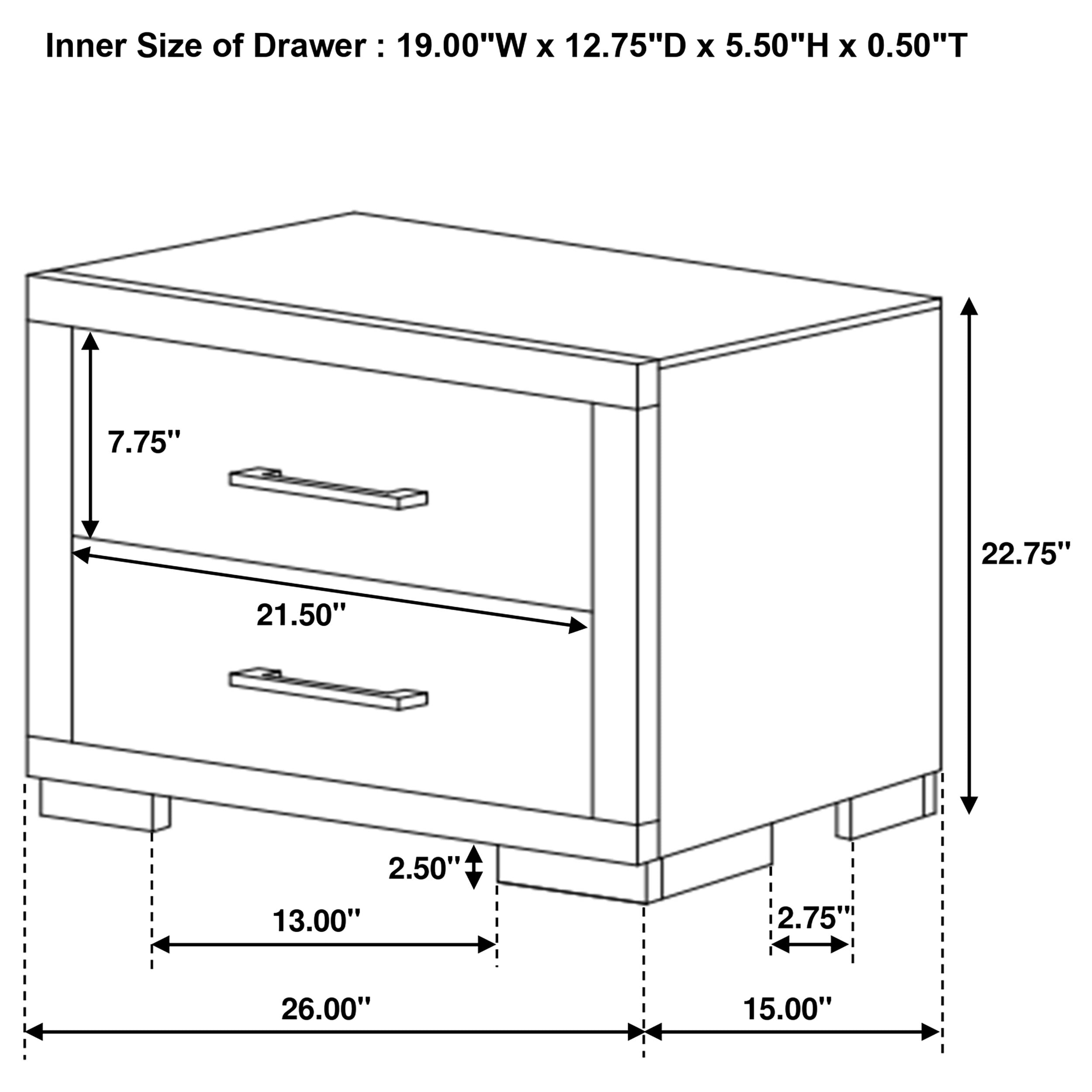 Coaster Jessica King LED Bedroom Set