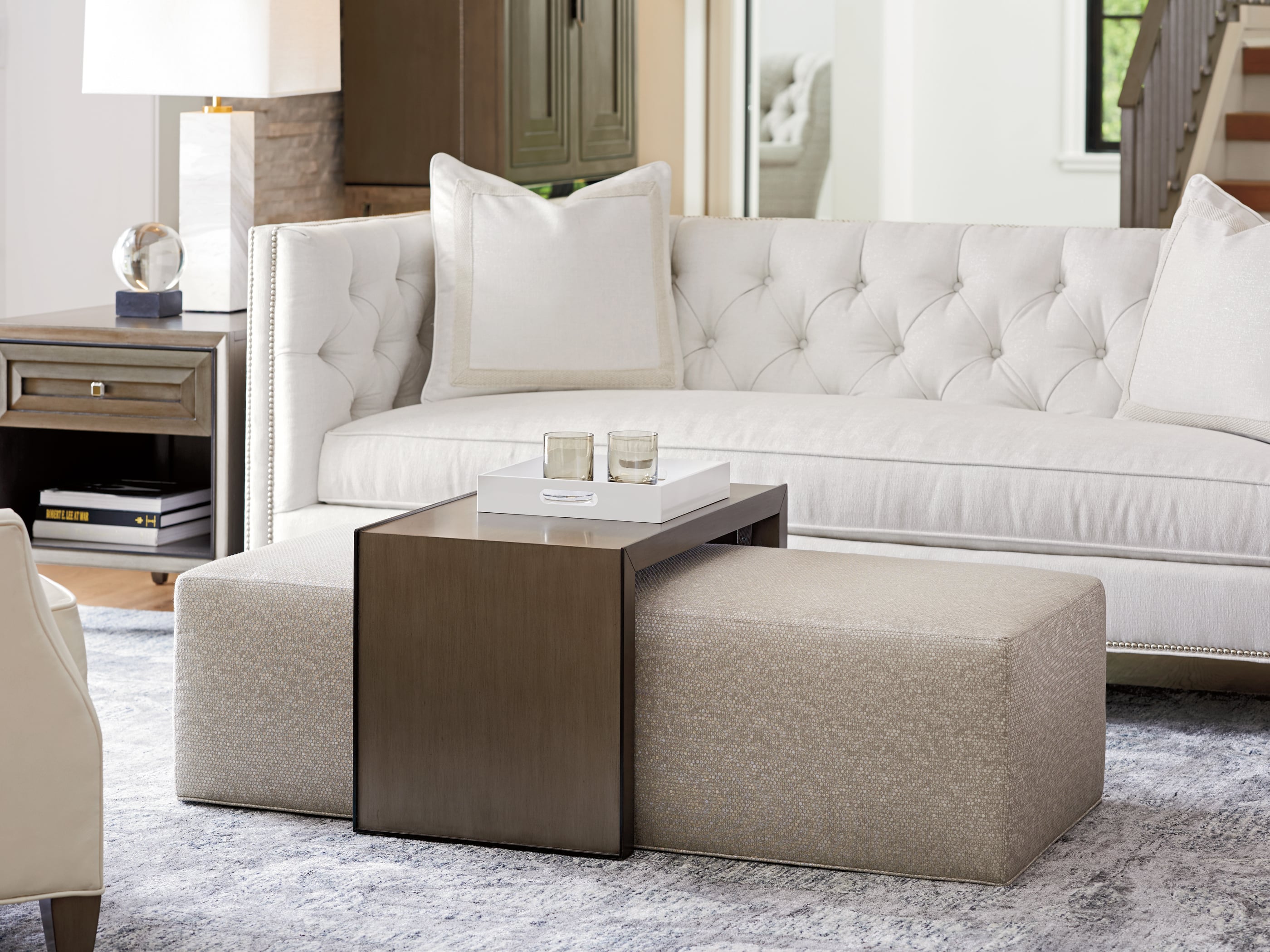 Savona Cocktail Ottoman With Slide