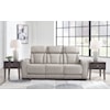 Signature Design by Ashley Boyington Power Reclining Sofa with Adj Headrest