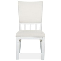 Farmhouse Dining Side Chair with Upholstered Seat and Back