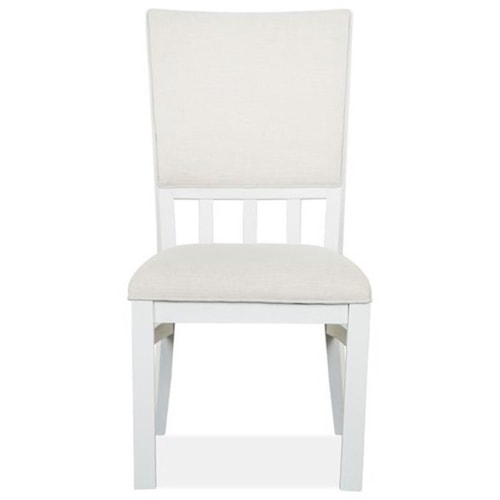 Farmhouse Dining Side Chair with Upholstered Seat and Back