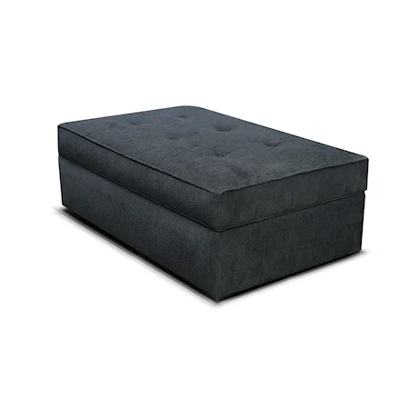 Contemporary Large Storage Ottoman with Casters