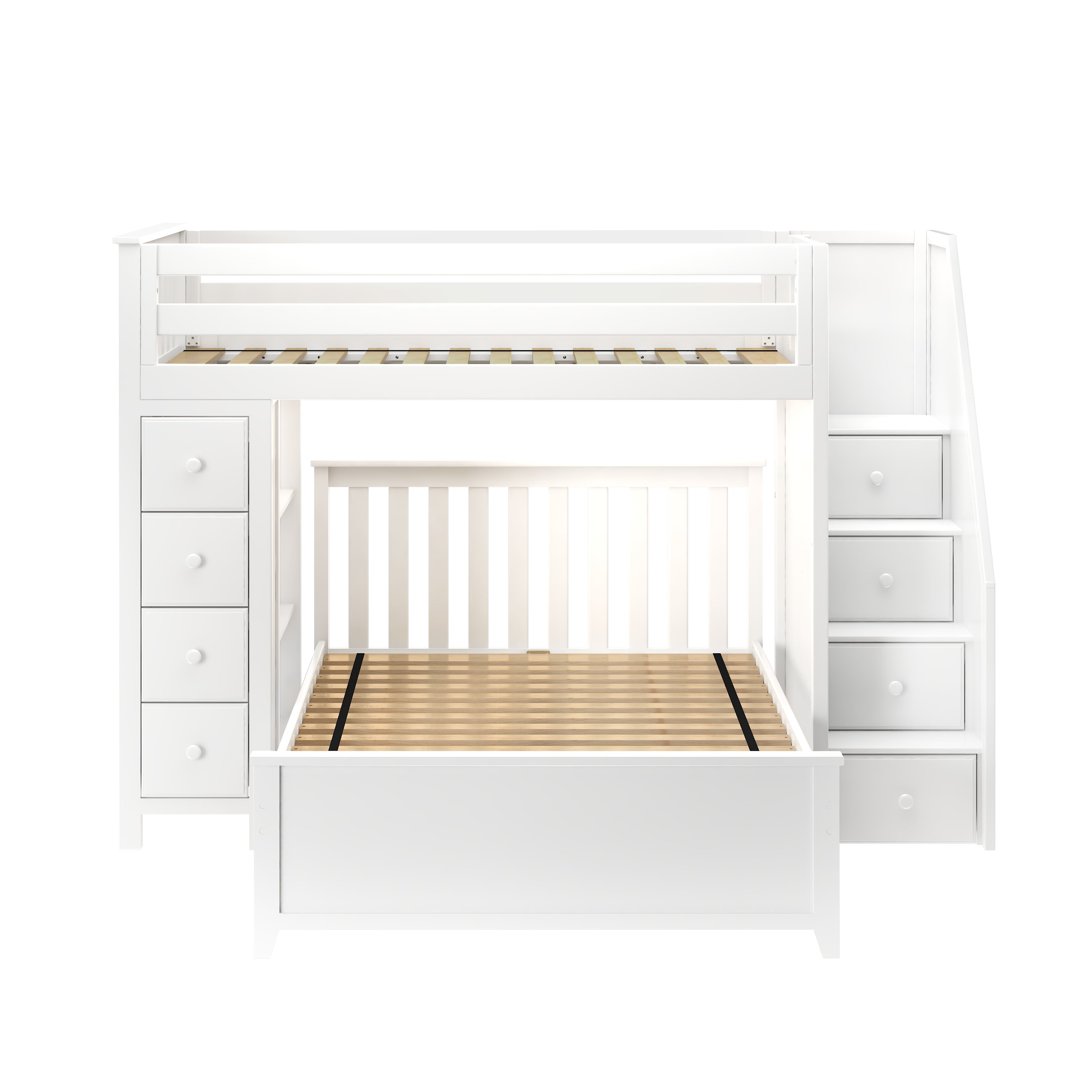 Youth Storage Loft Bed with Staircase