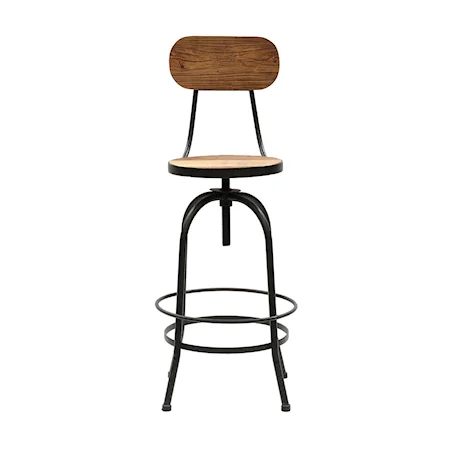 Industrial Swivel Stool with Adjustable Height