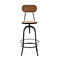 Industrial Swivel Stool with Adjustable Height