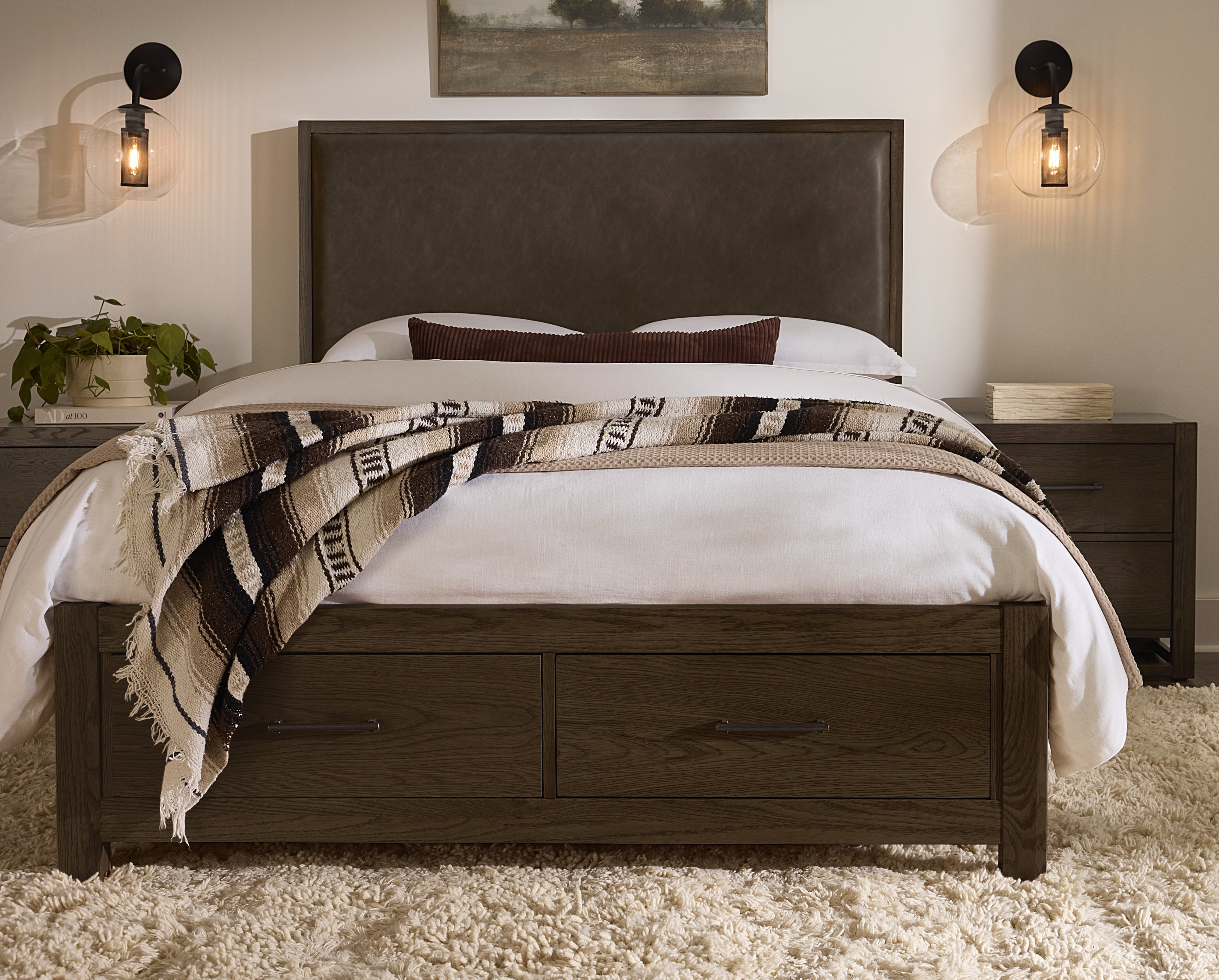 Queen Upholstered Storage Bed