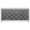 Uttermost Checkerboard Checkerboard 4 Door Gray Cabinet