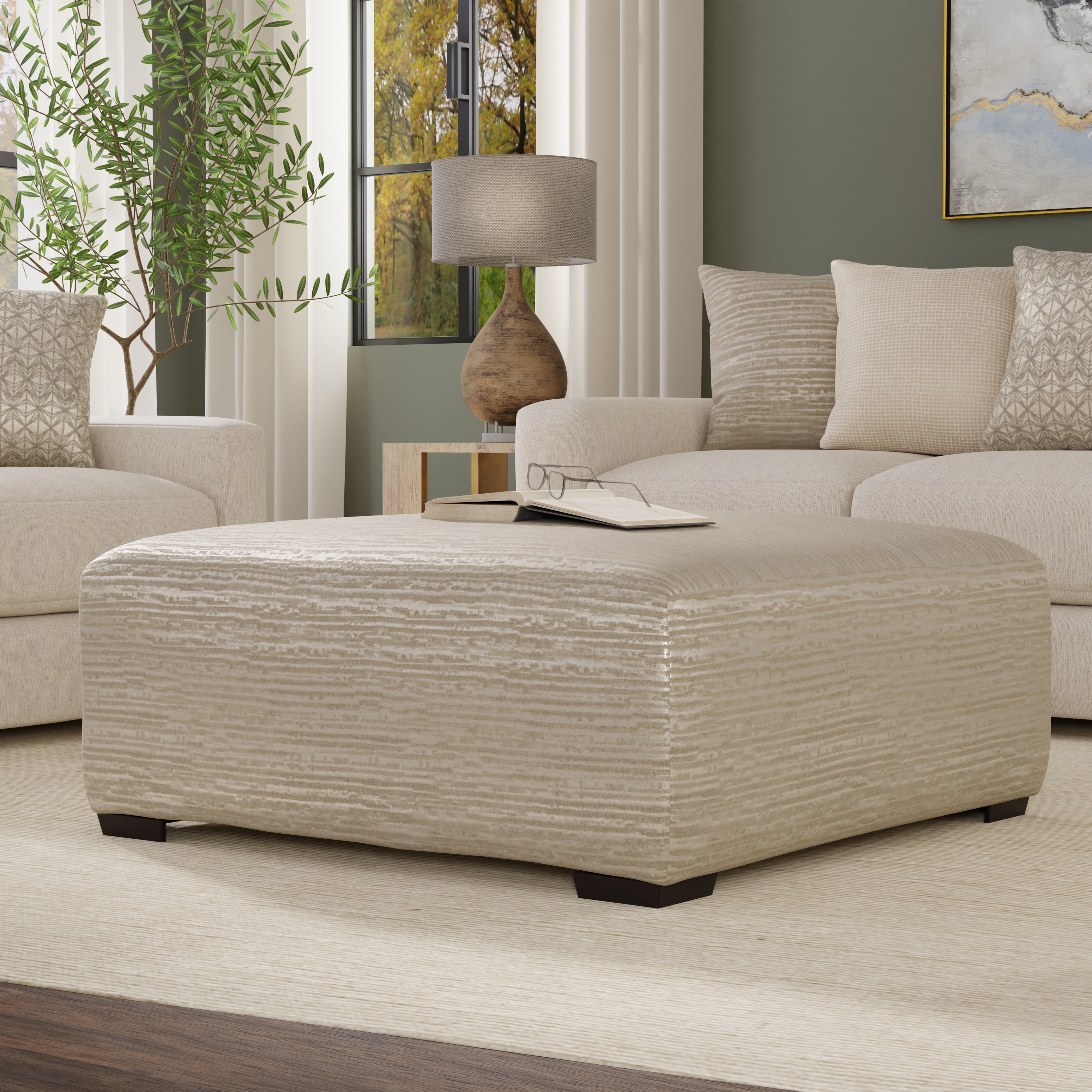 Jackson Furniture Hyde Park Square Cocktail Ottoman