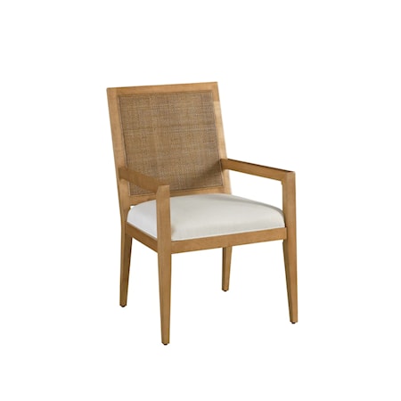 Upholstered Woven Arm Chair