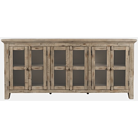 Rustic Shores 6-Door Low Accent Cabinet