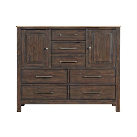 7-Drawer Bedroom Chest with Doors