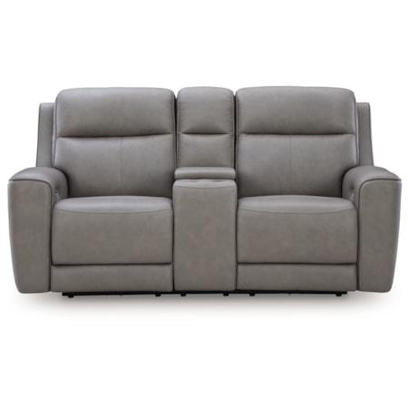 Pwr Rec Loveseat/Con/Adj Hdrst