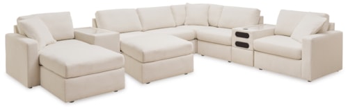 8-Piece Sectional And 2 Ottomans