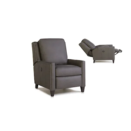 Transitional Power Reclining Chair with Nail-Head Trim