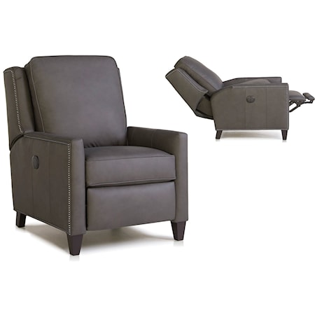 Transitional Power Reclining Chair with Nail-Head Trim