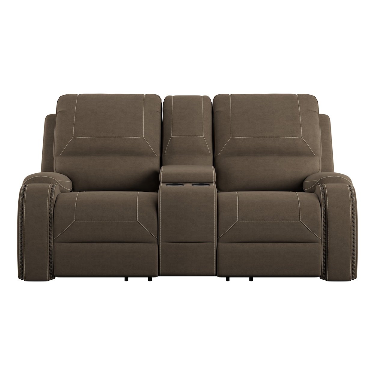 Emerald Adrian Reclining Console Loveseat